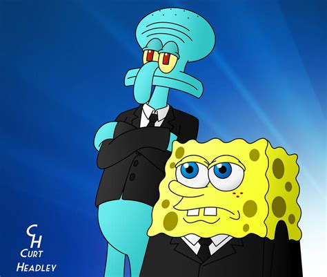 Squidward And Spongebob Mib By Thehypersonic55 On Deviantart