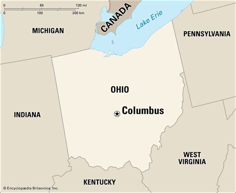 Columbus Ohio Map Usa Winna Kamillah