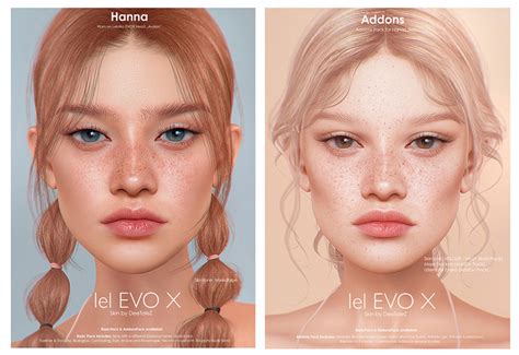 Second Life Marketplace Deetalez Skin Demo For Lelutka Evox Skins