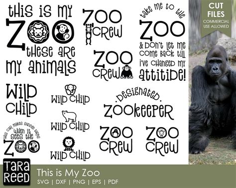 This Is My Zoo Zoo Svg And Cut Files For Crafters Etsy