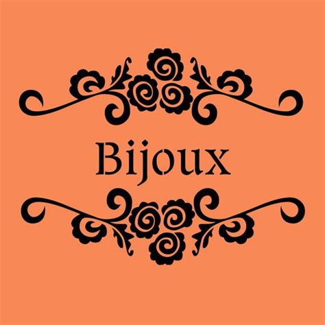 Bijoux French Word Stencil Elegant French Letter Stencil With Floral