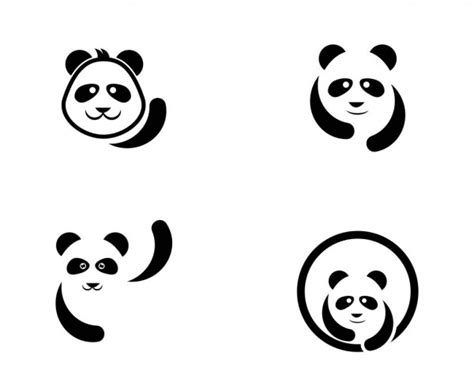 Panda Logo Template Vector Icon Illustration Template Stock Image