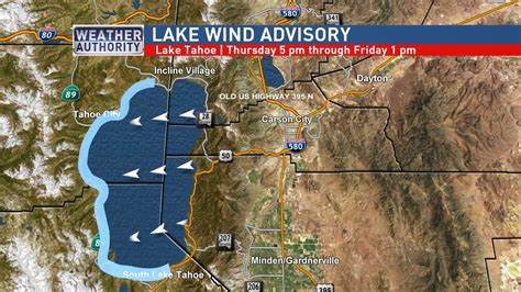 Lake Wind Advisory For Tahoe