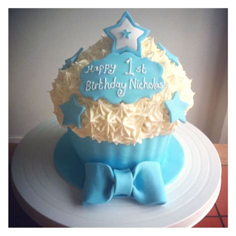 Baby Boys 1st Birthday Cupcake Neat Pinterest Birthdays Cake And