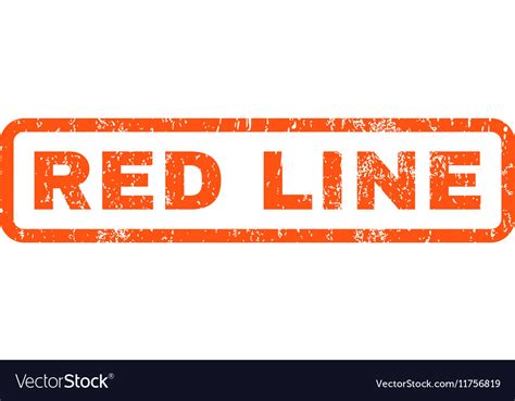 Red Line Rubber Stamp Royalty Free Vector Image