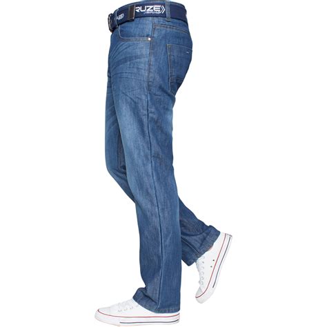 Kruze Mens Straight Leg Jeans Denim Pants All Waist Regular Big Tall King Sizes Ebay