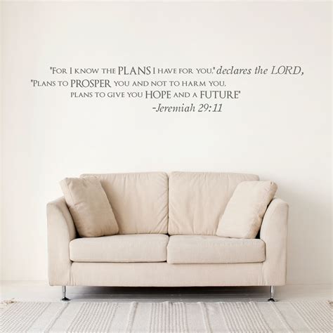 The causes of poverty as put forth in the bible are remarkably balanced. Jeremiah 29:11 Wall Quote Decal | Wall quotes, Wall quotes ...