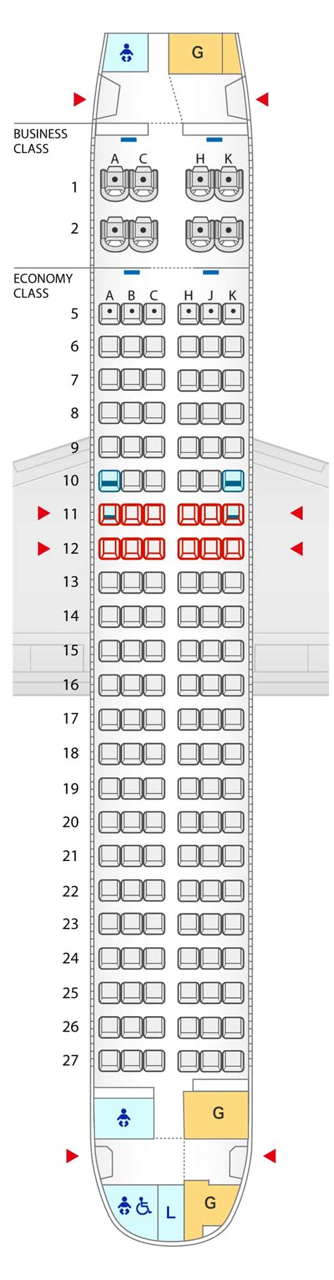 Airbus A320 Seating Map