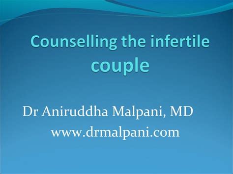 counselling the infertile couple a primer for the gynecologist