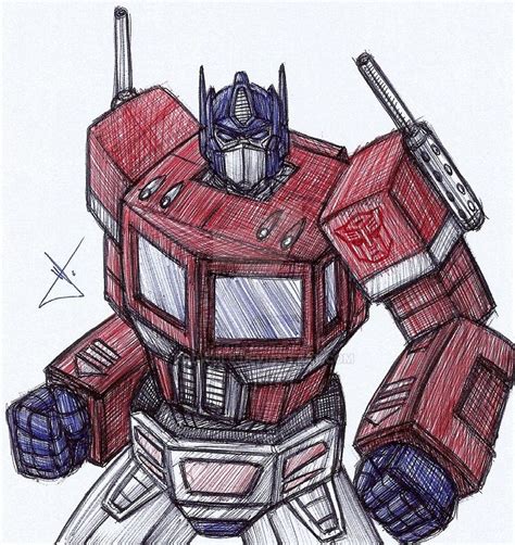 Optimus Prime Sketch By RodWolf On DeviantArt