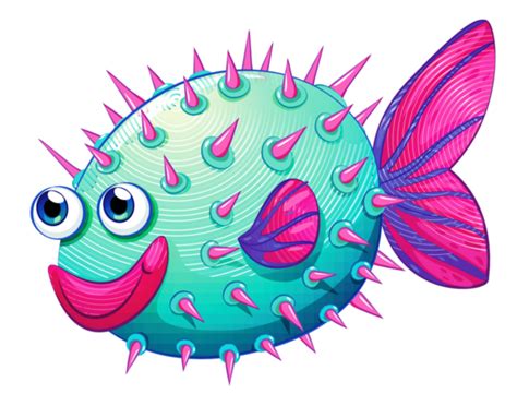 Мультяшные рыбки и морские зверушки Мультипликационные рисунки