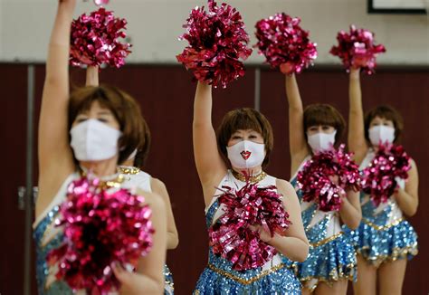 The Japan Pom Pom Cheerleading Squad Are All Over The Age Of 55 But