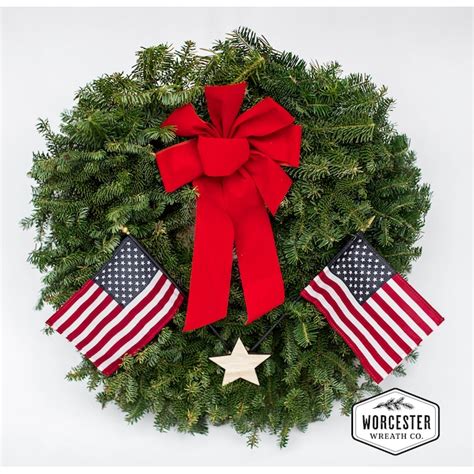 Wreaths Across America 22 In Real Balsam Fir Christmas Wreath In The