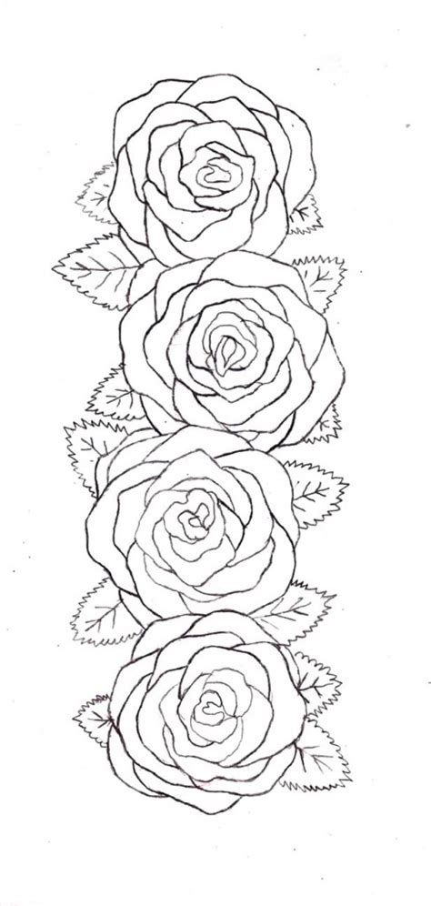 Rose Outline - Clipartion.com