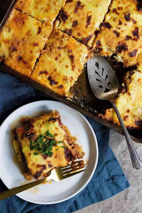 Try rick stein's take on this traditional greek moussaka, combining spiced lamb mince and creamy white sauce. Greek Eggplant Moussaka Recipe • Unicorns in the Kitchen