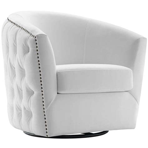 Enhance your space with a velvet armchair. Mckinnon Performance Velvet Swivel Barrel Chair in 2020 ...