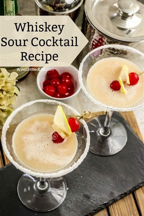 Whiskey Sour Cocktail Recipe In 2021 Sour Cocktail Whiskey Sour
