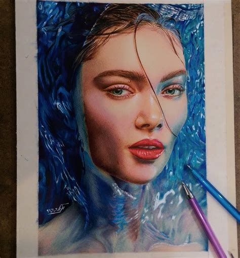 A Work With Colored Ballpoint Pens Rpainting