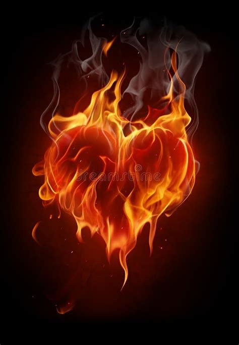 Flaming Heart Stock Vector Illustration Of Conceptual 17907988