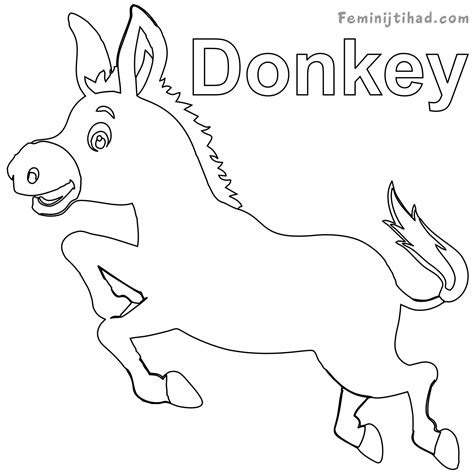 56 Donkey Coloring Pages Free Printable Firka Tein