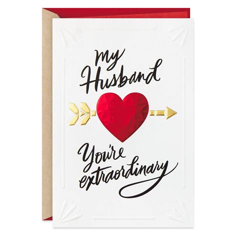 you re extraordinary valentine s day card for husband greeting cards hallmark