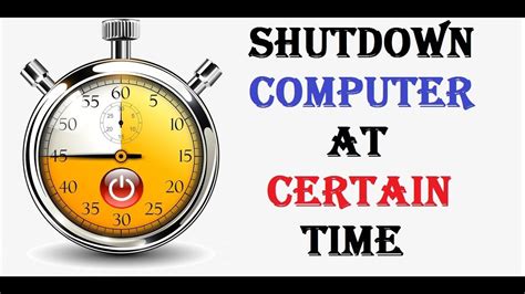 Using the task scheduler in our windows we can we can schedule the task of shut down for any intervals like daily or once and set a time at which the task will be done.for this follow these steps. Set Shutdown timer|| How to shutdown computer after ...