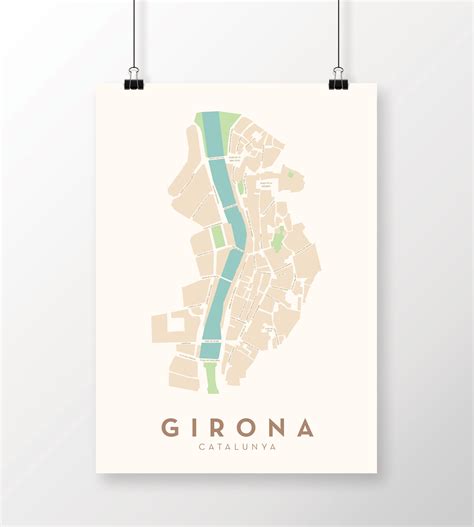 Girona Map Etsy