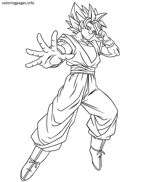 Goku Super Saiyan 1 Coloring Pages Dibujos Dibujo De Goku Dibujos