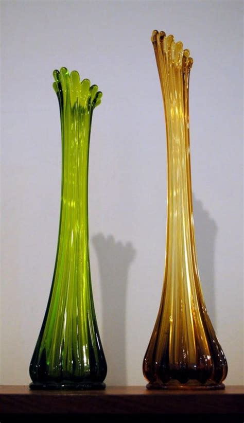 1960s Art Glass Vases Circa