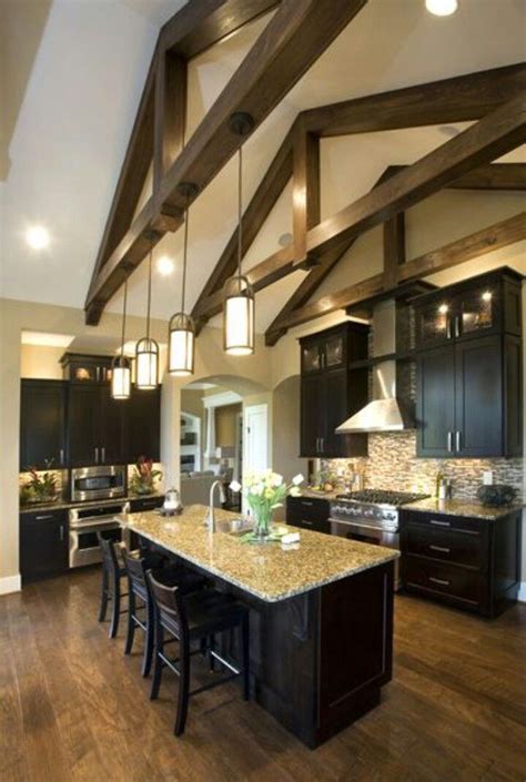 Spacious Kitchen Idea Kitchen Ceiling Lights Vaulted Ceiling Kitchen