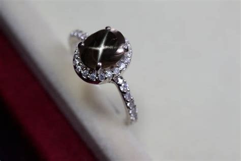 Rare Black Star Sapphire Ring 925 Sterling Silver Lindy Star Etsy