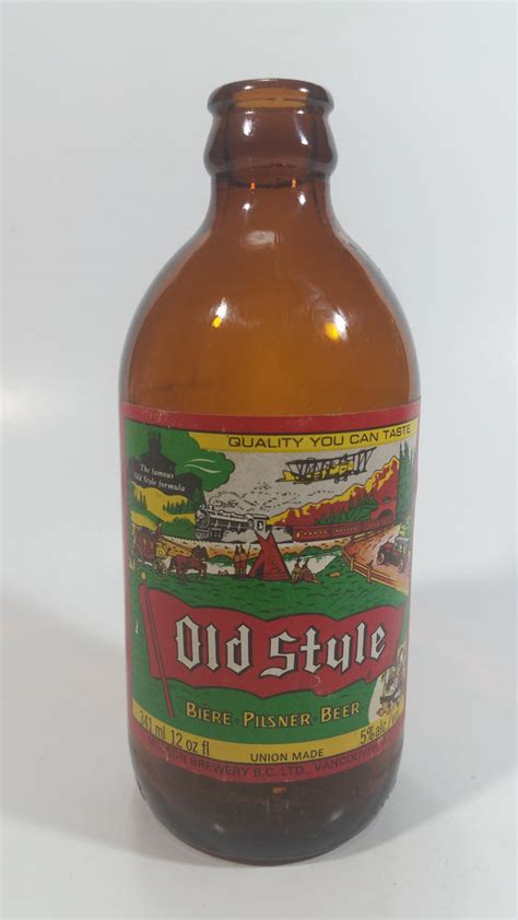 Vintage Molson Old Style Pilsner Beer 12 Fl Oz Stubby Brown Amber Glas
