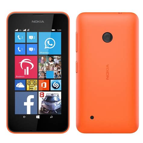 Smartphone Nokia Lumia 530 Windows Phone 81 Tela 4 4gb 3g Wi Fi