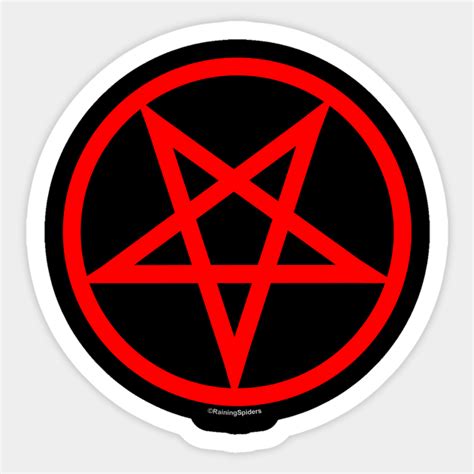 Pentagram Satanic Inverted Star Huge Red Satan Symbol Satan
