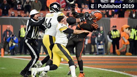 Browns Myles Garrett Faces Suspension For Hitting Steelers Quarterback
