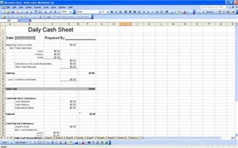 Blank template for bank reconciliation. Daily Cash Sheet | Cash Sheet Template | Free Cash Sheet