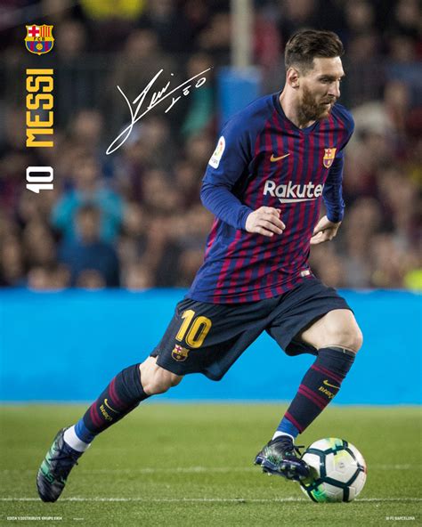 Fc Barcelona Messi 18 19 Poster Plakat Kaufen Bei Europosters