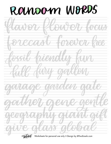 676 Practice Lettering Words With This Brush Lettering Etsy Hand