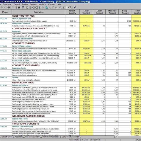 Electrical Estimating Spreadsheet Free Download With Regard To