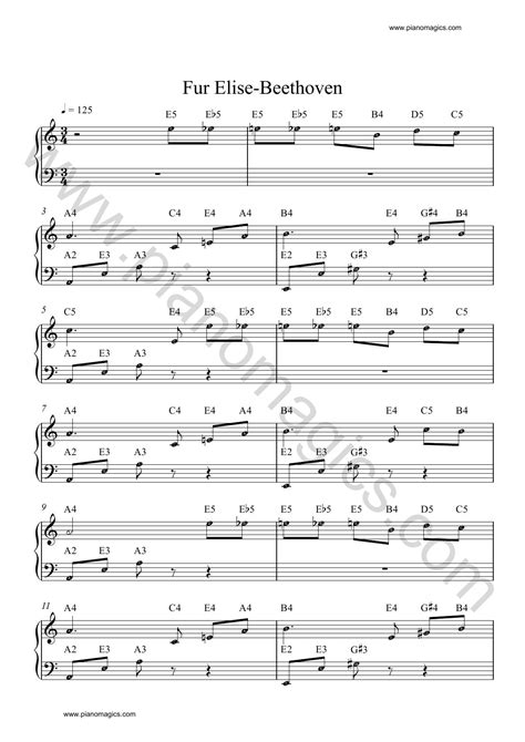 This classical sheet music is fur elise by ludwig van beethoven. Get Your Beethoven Fur Elise Sheet Music For Piano Along ...