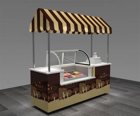 Indoor Ice Cream Cart For Sale Affordable Cost Mobile Push Carts