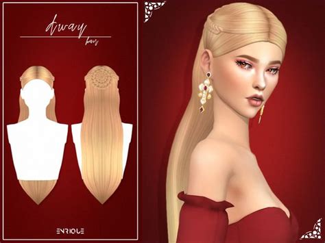 Enriques Away Hairstyle Enriques On Patreon Sims Hair Sims