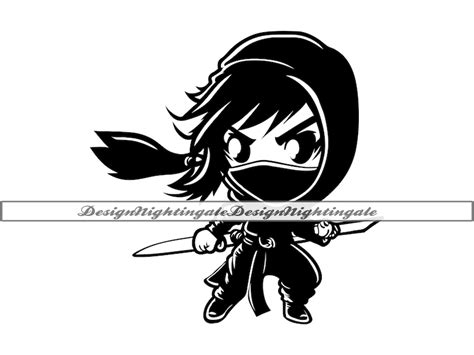 Ninja Girl 2 Svg Ninja Mascot Svg Ninja Kid Svg Ninja Girl Etsy