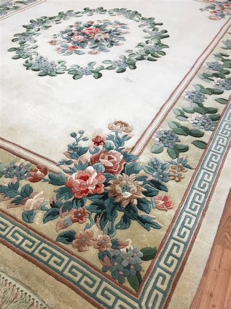 8 X 10 Chinese Aubusson Oriental Rug Full Pile Hand Made 100 Wool