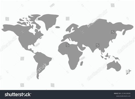 Grey World Map Vector Illustration Stock Vector Royalty Free