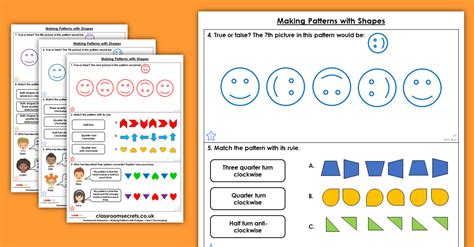 So let's teach shapes to our kids in a funny way! Making Patterns in Shapes Homework Extension Year 2 ...