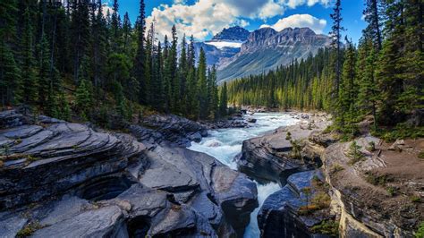 Banff National Park Canada Mountain Landscape And River Hd Nature