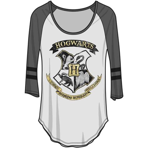Harry Potter Hogwarts Juniors Raglan T Shirt Clothing