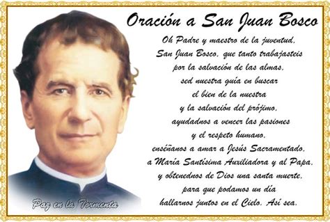 Estampa Con OraciÓn A San Juan Bosco Juan Bosco San Juan Oraciones