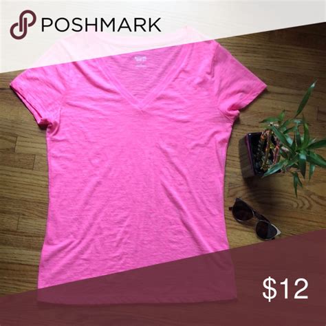 Hot Pink V Neck T Shirt V Neck T Shirt Clothes Design Hot Pink